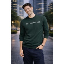 The Feel Rio Erkek Dar Kesim Flim Fit Bisiklet Yaka Desenli Kazak