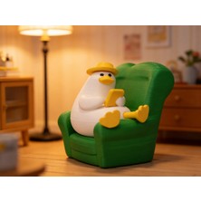 Haylaz Ördek Masa Üstü Figürü-Eğlenceli Dekoratif Raf & Tv Üstü Biblo,ofis Veev Dekoru