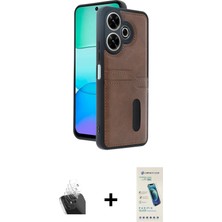 Cepte Toptan Redmi 13 4g Yörünge Işık Serisi - Şeffaf Pasifik Cam Ekran Koruyucu + Şeffaf Kamera Lens Koruma Cam