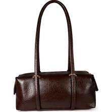 Egem Atelier Berlin Şık ve Modern Kadın Çantası, Deri Dokulu, Altın Detaylı Omuz Çantası