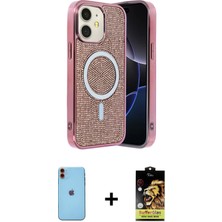Cepte Toptan iPhone 11 Eksen Çizgi - Siyah Buffer Cam Ekran Koruyucu + Turuncu Neon Fosforlu Kamera Lens