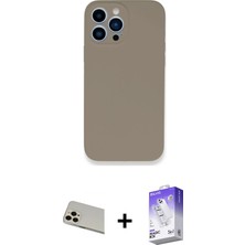 Cepte Toptan iPhone 13 Pro Max Zirve Modern Özel Seri - Siyah Bilvis 5in1 3D Magic Cam Ekran Koruyucu + Rose Gold Rainbow Kamera Lens Koruma Cam