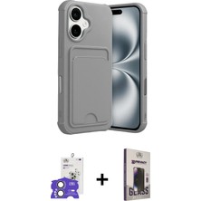 Cepte Toptan iPhone 17 Vadi Çizgi Prime - Siyah Bilvis Hayalet Cam Ekran Koruyucu + Açık Yeşil Bilvis Titan Kamera Lens