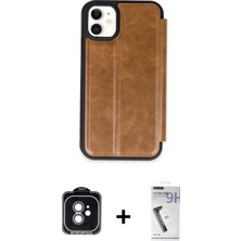 Cepte Toptan iPhone 11 Zirve Yansıma Serisi - Şeffaf Uv Polymer Nano Ekran Koruyucu + Mavi Pvd Metal Kamera Lens