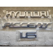 Restinal Hyundai Accent Era 2006-2010 1.6 Bagaj Yazısı 3’lü Set | Çift Taraflı Bantlı | Oto Aksesuar