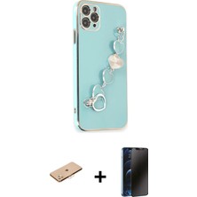 Cepte Toptan iPhone 11 Pro Nova Işık Prime - Siyah 3D Antistatik Hayalet Cam Ekran Koruyucu + Turuncu Renkli Kamera Lens Koruma Cam