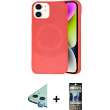 Cepte Toptan iPhone 11 Ufuk Serisi - Siyah 34D Hayalet Izgaralı Cam + Mavi Raze Metal Kamera Lens