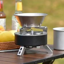 Alpargos Kamp Gaz Ocağı Katlanabilir 5 Brülörlü Piezo Ateşlemeli Sırt Çantası Ocağı Açık Hava Pişirme Ocağı
