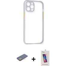 Cepte Toptan iPhone 12 Pro Max Nova Asil Özel Seri - Siyah Joko 5d Cam + Sarı Renkli Kamera Lens Koruma Cam