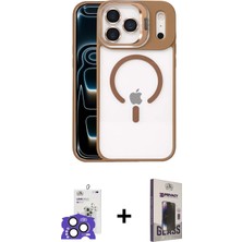 Cepte Toptan iPhone 17 Pro Max Yadigar Asil Koleksiyonu - Siyah Bilvis Hayalet Cam Ekran Koruyucu + Natural Grey Bilvis Titan Kamera Lens