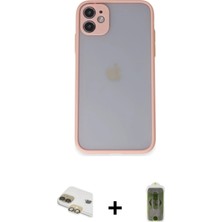 iPhone 11 Ahenk Çizgi Serisi - Siyah Joko Magic 5d Hayalet Cam + Gold Pers Alüminyum Kamera Lens