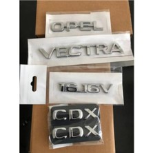 Restinal Opel Vectra 16.16V ( Cdx Yazı 2 Adet) Bagaj Yazısı Takım--Vectra B Kasa Uyumlu