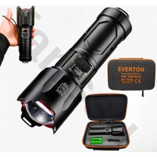 farissu Everton RT-T709 6000 Lümen 60W Şarjlı El Feneri - 2 Km Menzilli, 10400 Mah Powerbank Özellikli