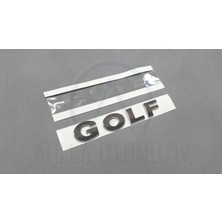 Restinal Volkswagen Golf 6 - 7 2008-2020 Uyumlu Bagaj Yazısı Krom
