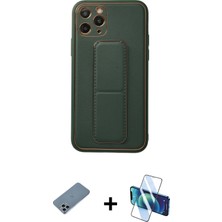 Cepte Toptan iPhone 11 Pro Akış Doku - Siyah 3D Antistatik Seramik Nano Ekran Koruyucu + Sierra Blue Shine Kamera Lens Koruma Cam