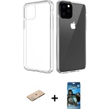 iPhone 11 Pro Max Zirve Doku - Siyah 34D Izgaralı Cam + Yeşil Renkli Kamera Lens Koruma Cam