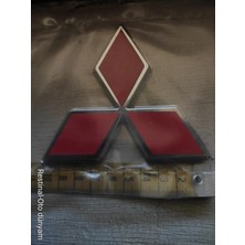 Restinal Mitsubishi Lancer 2008-2017 Asx 2010-2020 Bagaj Arması 10 cm Bantlı Krom Oto Logo