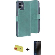 Cepte Toptan iPhone 11 Siluet Işık Serisi - Siyah 3D Antistatik Hayalet Cam Ekran Koruyucu + Kırmızı Rainbow Kamera Lens Koruma Cam