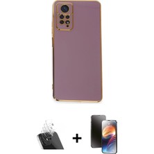 Cepte Toptan Redmi Note 12 Pro 4g Yankı Serisi - Siyah 3D Antistatik Mat Seramik Nano Ekran Koruyucu + Şeffaf Kamera Lens Koruma Cam