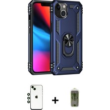 Cepte Toptan iPhone 14 Ahenk Klasik Koleksiyonu - Siyah Joko Magic 5d Hayalet Cam + Yeşil Shine Kamera Lens