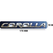 Restinal Toyota Corolla Bagaj Yazısı 2007 - 2017