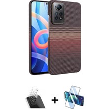 Cepte Toptan Redmi Note 12 Pro 4g Doruk Serisi - Siyah 3D Antistatik Cam Ekran Koruyucu + Şeffaf Kamera Lens Koruma Cam