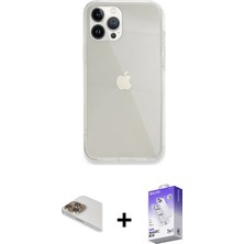 iPhone 13 Pro Max Vadi Asil Prime - Siyah Bilvis 5in1 3D Magic Cam Ekran Koruyucu + Gold Pers Alüminyum Kamera Lens