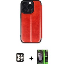 iPhone 16 Pro Max Zirve Yansıma Serisi - Şeffaf 360 Full Body Arka Koruyucu + Gold Pvd Metal Kamera Lens