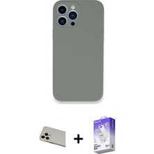 Cepte Toptan iPhone 13 Pro Max Zirve Modern Özel Seri - Siyah Bilvis 5in1 3D Magic Cam Ekran Koruyucu + Rose Gold Rainbow Kamera Lens Koruma Cam