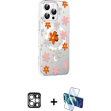 Cepte Toptan iPhone 16 Pro Max Yörünge Işık Prime - Siyah 3D Antistatik Cam Ekran Koruyucu + Gümüş Pvd Metal Kamera Lens