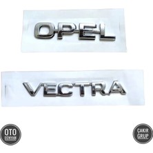 Restinal Opel Vectra Yazısı A Kalite Sticker 3m 3D 2 Li
