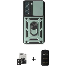 Cepte Toptan Galaxy S24 Ahenk Klasik - Siyah 6d Antistatik Mat Seramik Hayalet Nano Ekran Koruyucu + Derin Mor Pvd Metal Kamera Lens
