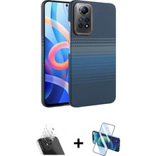 Redmi Note 12 Pro 4g Doruk Serisi - Siyah 3D Antistatik Cam Ekran Koruyucu + Şeffaf Kamera Lens Koruma Cam