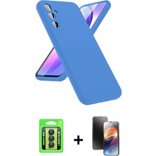 Galaxy A24 4g Kozmos Yansıma Özel Seri - Siyah 3D Antistatik Mat Seramik Nano Ekran Koruyucu + Siyah Raze Metal Kamera Lens