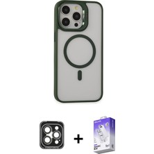 iPhone 15 Pro Max Ahenk Klasik Özel Seri - Siyah Bilvis 5in1 3D Magic Cam Ekran Koruyucu + Gri Pvd Metal Kamera Lens