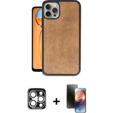 Cepte Toptan iPhone 15 Pro Max Kıvılcım Işık Serisi - Siyah 3D Antistatik Mat Seramik Nano Ekran Koruyucu + Gümüş Pvd Metal Kamera Lens