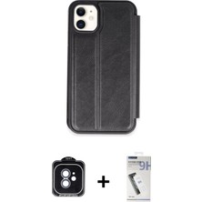 Cepte Toptan iPhone 11 Zirve Yansıma Serisi - Şeffaf Uv Polymer Nano Ekran Koruyucu + Mavi Pvd Metal Kamera Lens