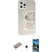 iPhone 12 Pro Max Eksen Asil Prime - Siyah 34D Izgaralı Cam + Sierra Blue Shine Kamera Lens Koruma Cam