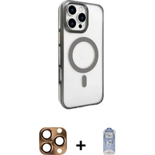 Cepte Toptan iPhone 16 Pro Max Doruk Doku Özel Seri - Siyah Joko Magic 5d Cam + Çöl Titanyum Pers Alüminyum Kamera Lens