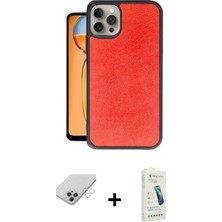 Cepte Toptan iPhone 14 Pro Max Kıvılcım Işık Serisi - Şeffaf Pasifik Cam Ekran Koruyucu + Gümüş Band Metal Kamera Lens