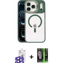 Cepte Toptan iPhone 17 Pro Max Yadigar Asil Koleksiyonu - Siyah 360 Mat Full Body Arka Koruyucu + Lacivert Bilvis Titan Kamera Lens