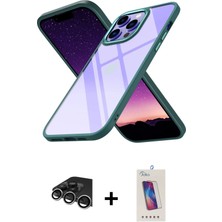 iPhone 14 Pro Max Nova Işık Serisi - Siyah Joko 5d Cam + Gümüş Raze Metal Kamera Lens