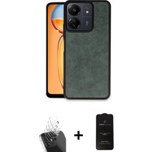 Redmi 13C Kıvılcım Işık Serisi - Siyah 6d Antistatik Mat Seramik Hayalet Nano Ekran Koruyucu + Şeffaf Kamera Lens Koruma Cam