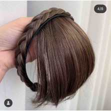 Naturel Peruk Taclı Perçem