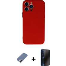 Cepte Toptan iPhone 13 Pro Max Ahenk Serisi - Siyah 3D Antistatik Hayalet Cam Ekran Koruyucu + Açık Yeşil Metal Kamera Lens Koruma Cam