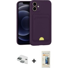 iPhone 11 Vadi Çizgi Prime - Siyah 6d Mat Seramik Hayalet Nano Ekran Koruyucu + Yeşil Pers Alüminyum Kamera Lens