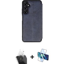 Cepte Toptan Galaxy A15 4g Zirve Yansıma Serisi - Siyah 3D Antistatik Seramik Nano Ekran Koruyucu + Şeffaf Kamera Lens Koruma Cam