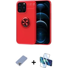 Cepte Toptan iPhone 13 Pro Yankı Form Prime - Siyah 3D Antistatik Seramik Nano Ekran Koruyucu + Koyu Yeşil Metal Kamera Lens Koruma Cam