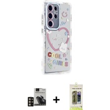 Galaxy S24 Ultra Ahenk Modern Serisi - Siyah Joko Magic 5d Hayalet Cam + Gold Pvd Metal Kamera Lens