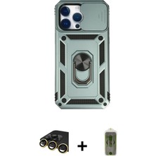 Cepte Toptan iPhone 14 Pro Ahenk Klasik - Siyah Joko Magic 5d Hayalet Cam + Gold Raze Metal Kamera Lens